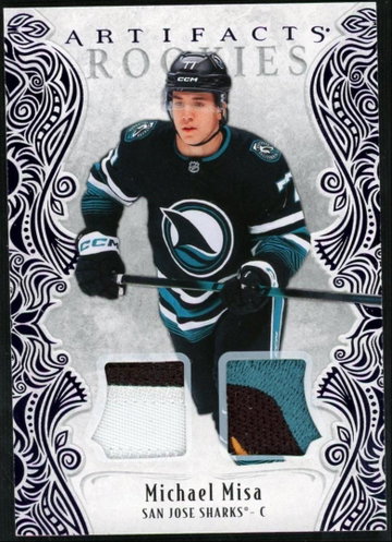 2025-26 Upper Deck Artifacts Rookies Material Purple Patch Michael Misa /49