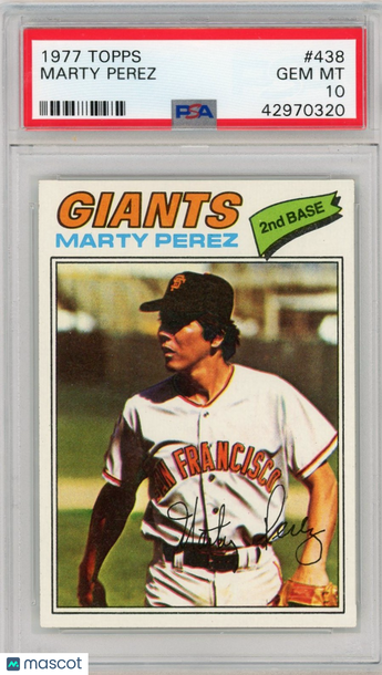 1977 Topps Marty Perez #438 PSA 10