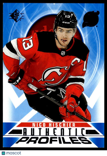 2020-21 SP Nico Hischier #AP-5 Authentic Profiles Blue