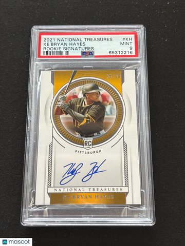 2021 Panini National Treasures Rookie Signatures Ke'Bryan Hayes #KH Rookie PSA 9