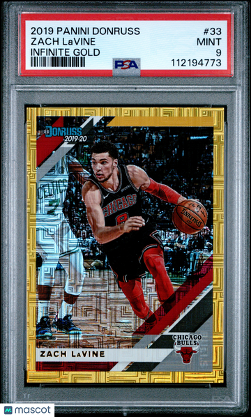 2019 Panini Donruss Zach Lavine #33 Infinite Gold PSA 9