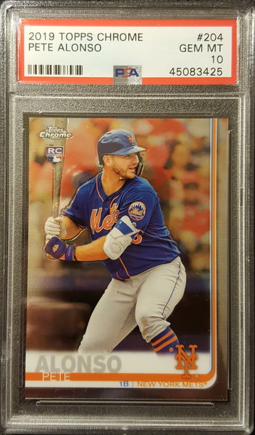 2019 Topps Chrome Pete Alonso Rookie PSA 10