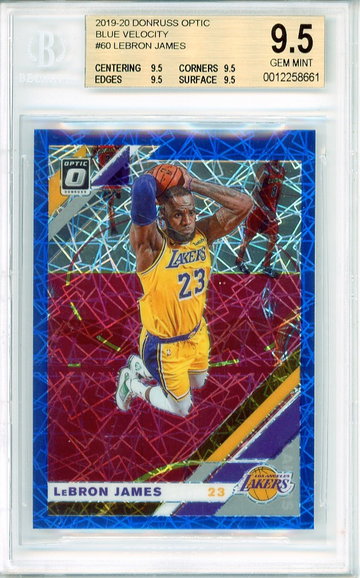 Lebron James 19-20 Optic Blue Velocity True Gem 9.5