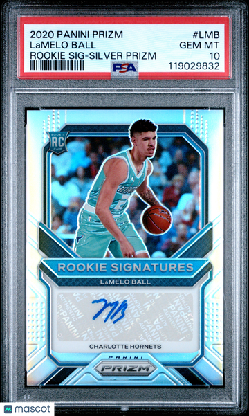 2020 Panini Prizm Rookie Signatures Lamelo Ball #LMB Silver PSA 10
