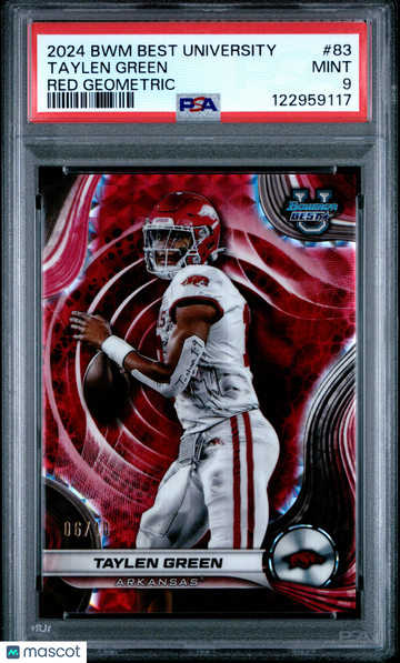 2024 Bowman Best University Taylen Green #83 Red Geometric /10 PSA 9