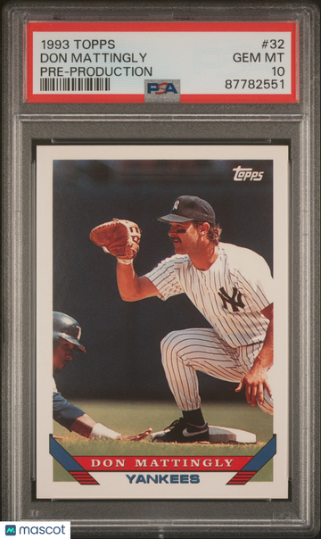 1993 Topps Pre-Production Baseball Don Mattingly #32 PSA 10 87782551