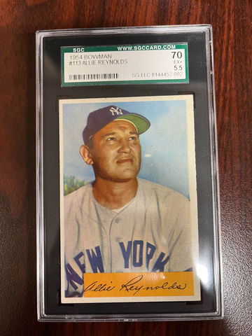 1954 Bowman Allie Reynolds SGC 5.5 MY