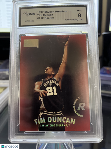 1997-98 SkyBox Premium Tim Duncan #112 RC GMA 9 San Antonio Spurs