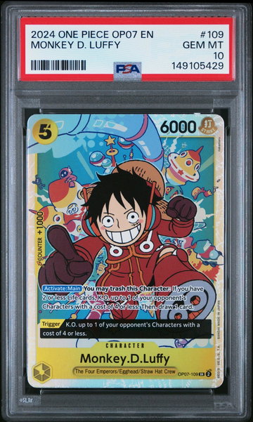 2024 One Piece 500 Years In the Future Monkey D. Luffy #OP07109 PSA 10