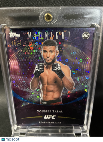 2026 Topps Midnight UFC Youssef Zalal #46 Disco Prizm /125 Short Print Rookie Low Pop RC