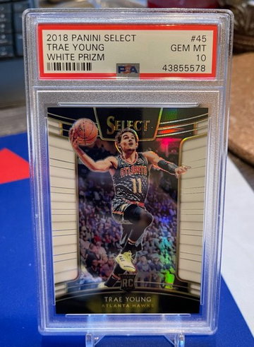 Trae Young White Prizm PSA 10