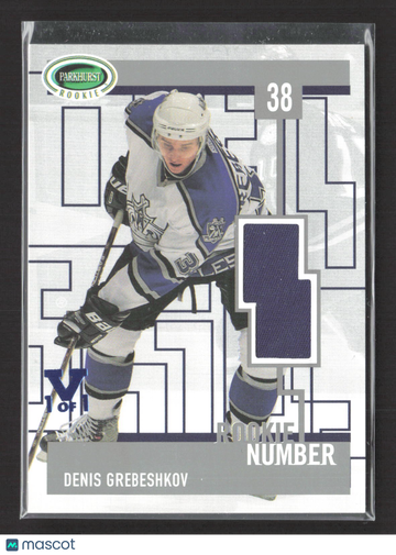 2004 Parkhurst Rookie Number Denis Grebeshkov #RN-20 Game-Used Rookie Number Jersey