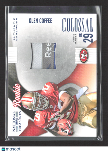 2009 Playoff National Treasures Colossal Glen Coffee #12 Authentic Game-Worn Prime Jersey Patch