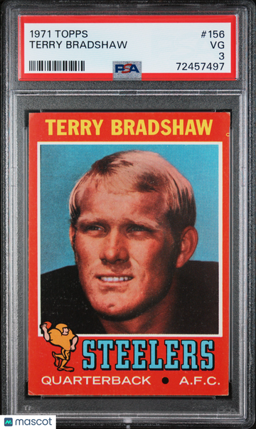 1971 Topps Terry Bradshaw #156 PSA 3