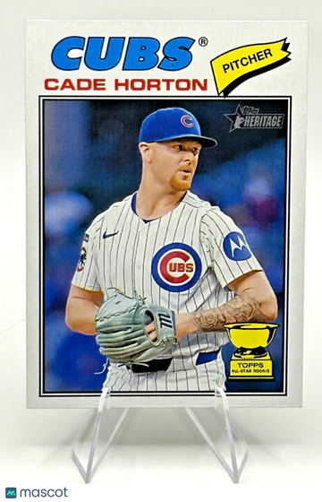 2026 Topps Heritage Cade Horton 396 Base Rookie Baseball Card Chicago Cubs