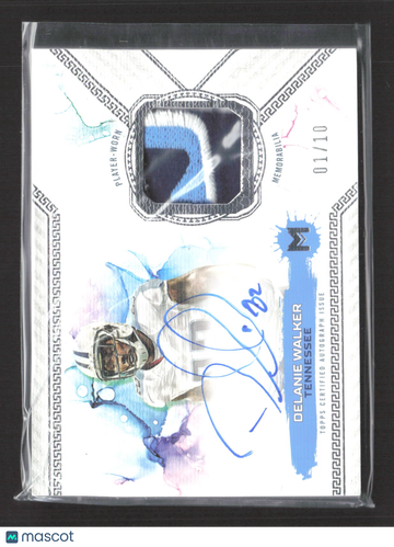 2024 Topps Motif Football Delanie Walker #MRR-DWA /10 Player-Worn Memorabilia Patch