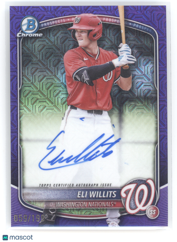 2025 Bowman Chrome Eli Willits #BMA-EW Purple Mojo Refractor /199