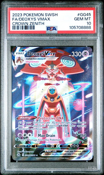 2023 Pokemon Sword and Shield Crown Zenith Galarian Gallery Deoxys Vmax #GG45 PSA 10