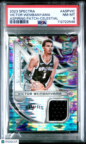 2023 Panini Spectra Aspiring Patches Victor Wembanyama #ASPVIC Celestial PSA 8