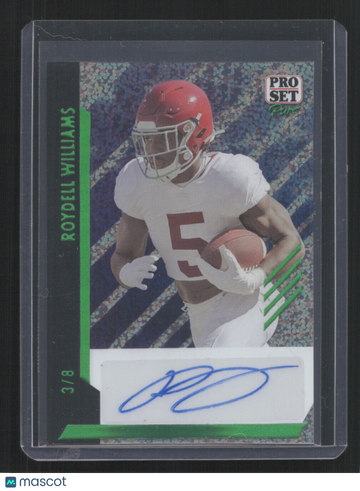 2024 PRO SET PURE ROYDELL WILLIAMS #BA-RW2 SPARKLE AUTO /8 SN,AU,/8