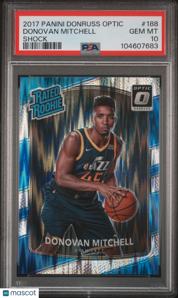 2017 Panini Donruss Optic Donovan Mitchell #188 Shock PSA 10