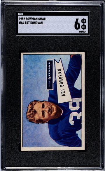 1952 Bowman Small Art Donovan #46 RC SGC 6