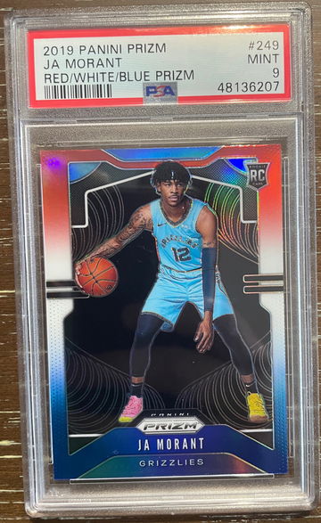 2019 Panini Prizm Red/White/Blue Ja Morant PSA 9