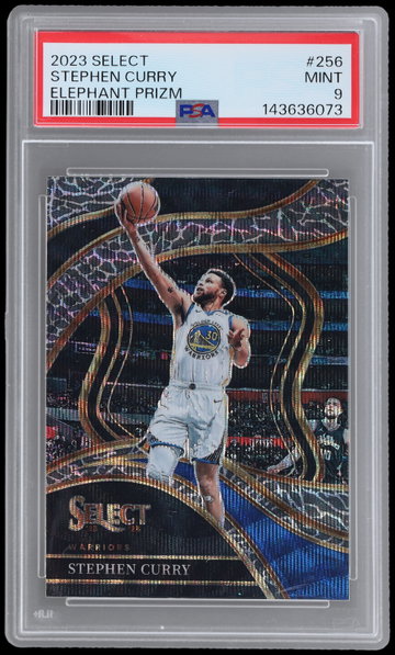 2023 Panini Select Stephen Curry Courtside Elephant Prizm PSA 9