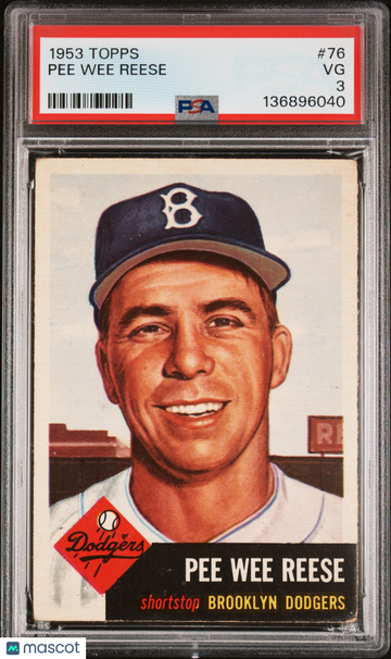 1953 Topps Pee Wee Reese #76 PSA 3