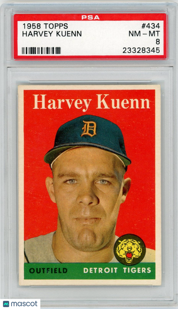 1958 Topps Harvey Kuenn #434 PSA 8