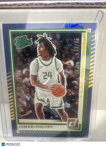 2025-26 Donruss Rated Prospect Jamari Phillips #54 Blue Explosion 33/35