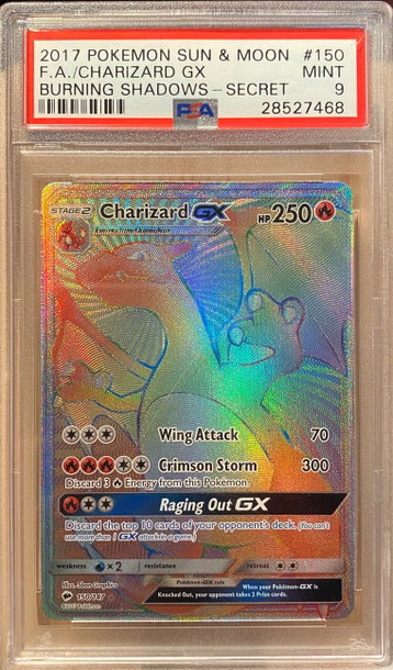 Pokémon/Pokemon - 2017 Burning Shadows Rainbow Charizard GX Secret