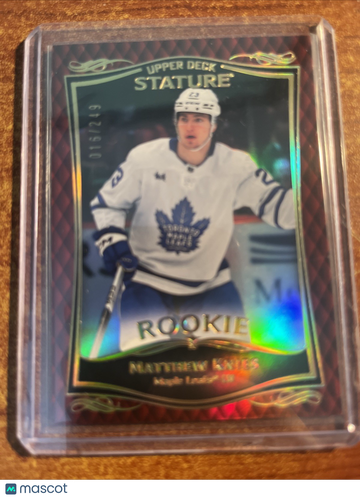 2023-24 Upper Deck Matthew Knies #42 Red Rookie Leaf
