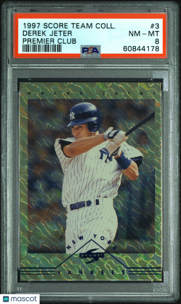 1997 Score Team Collection Derek Jeter #3 Premier Club PSA 8
