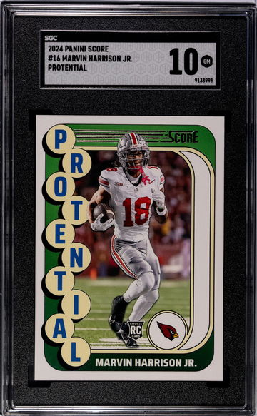 2024 Panini Score #16 Marvin Harrison Jr. Protential SGC 10
