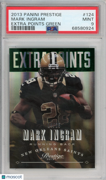 2013 Panini Prestige Mark Ingram #124 Extra Points Green PSA 9
