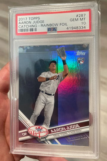 2017 Topps Rainbow Foil Aaron Judge RC PSA 10 (Pop 61, only 1 on eBay or My Slabs) NY Yankees MVP