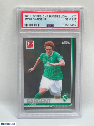2019 Topps Chrome Bundesliga Josh Sargent #27 PSA 10