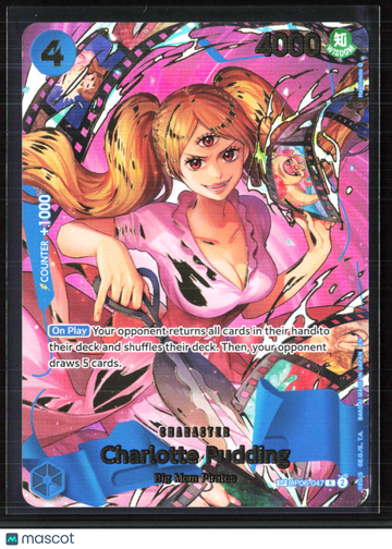 2024 One Piece Card Game Wings of the Captain Charlotte Pudding Holo Special Illustration