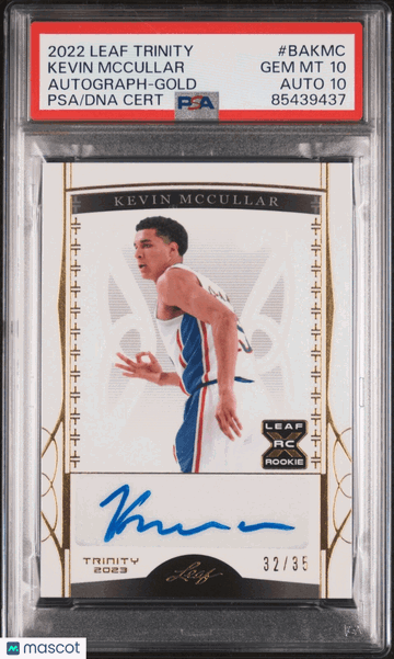 2023 Leaf Trinity Kevin McCullar #BA-KMC Gold PSA 10 Leaf Auto 10