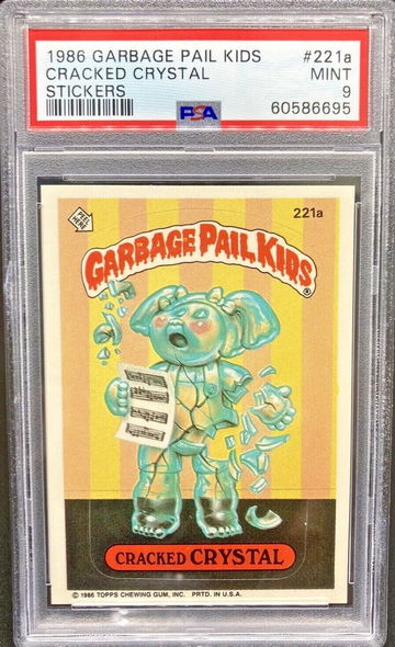 1986 Topps Garbage Pail Kids #221a Cracked Crystal * PSA 9 MINT * OS6 Series 6