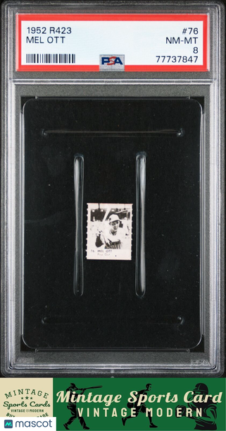 1952 R423 Oak Mel Ott #76 PSA 8