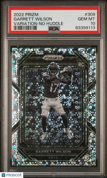 2022 Panini Prizm Garrett Wilson #309 Variation No Huddle PSA 10