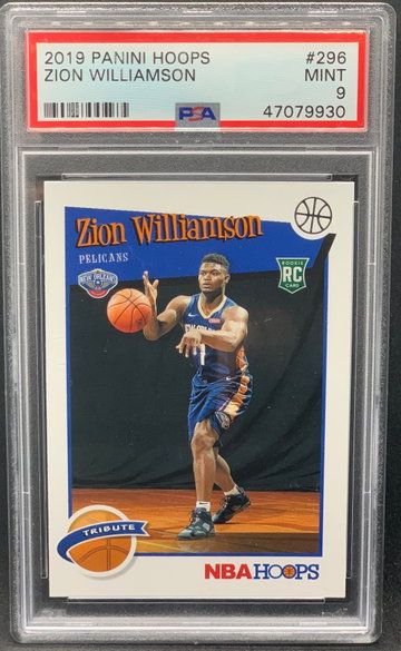 Zion Williamson 2019 Panini Hoops PSA 9