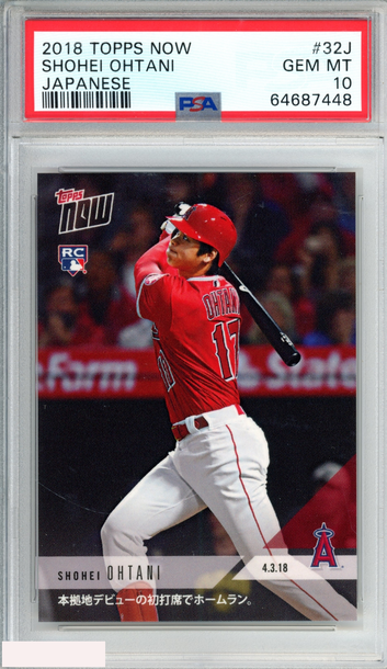 2018 TOPPS NOW SHOHEI OHTANI #32J JAPANESE ROOKIE RC ANGELS PSA 10 GEM MT