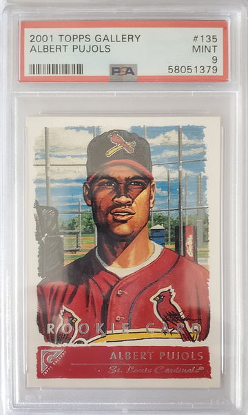 2001 topps gallery Albert pujols rookie rc psa 9 mint #135 