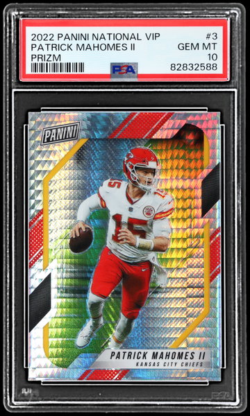 2022 Panini The National Vip Patrick Mahomes II Silver Prizm PSA 10