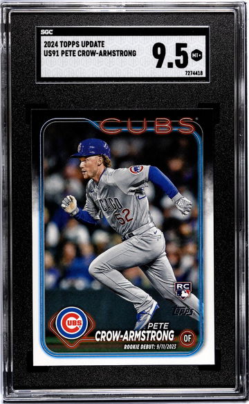 2024 Topps Update #US91 Pete Crow-Armstrong SGC 9.5