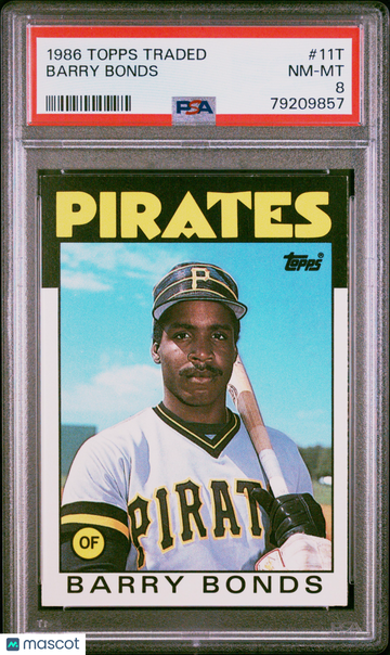 1986 Topps Traded Barry Bonds #11T PSA 8