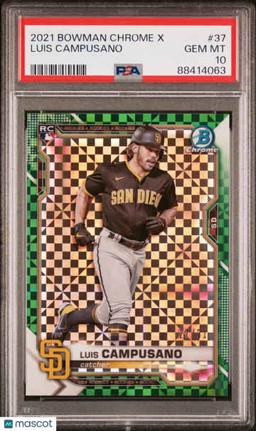 2021 Bowman Chrome X Luis Campusano #37 PSA 10